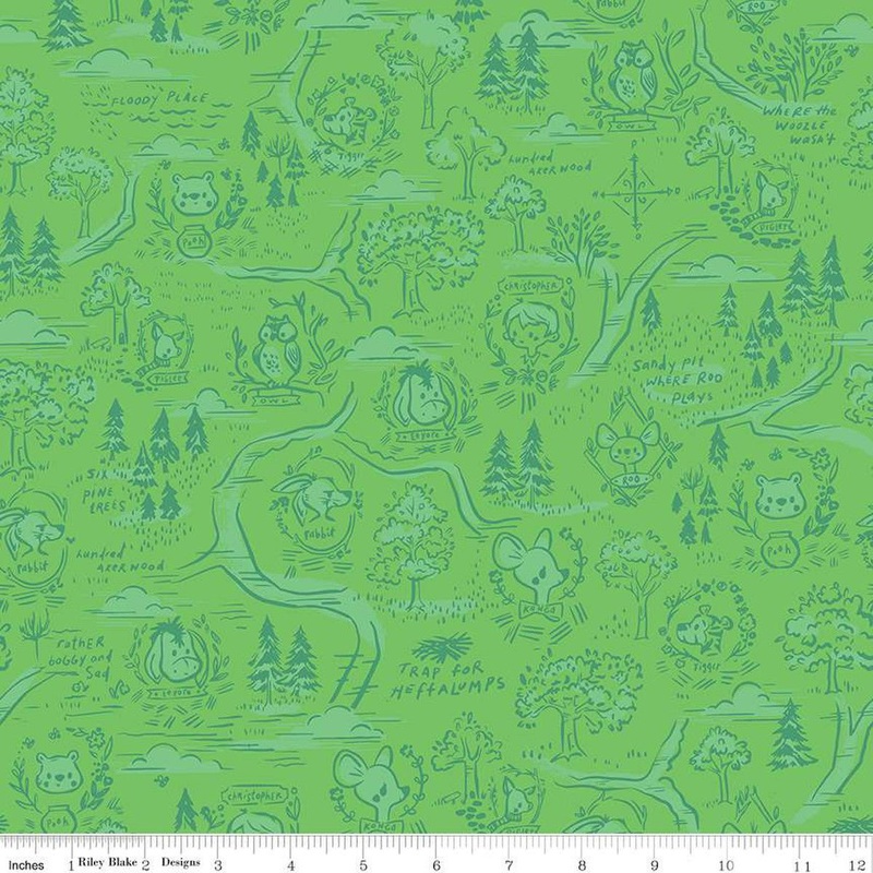 100 Aker Woods:  Map in Green Yardage