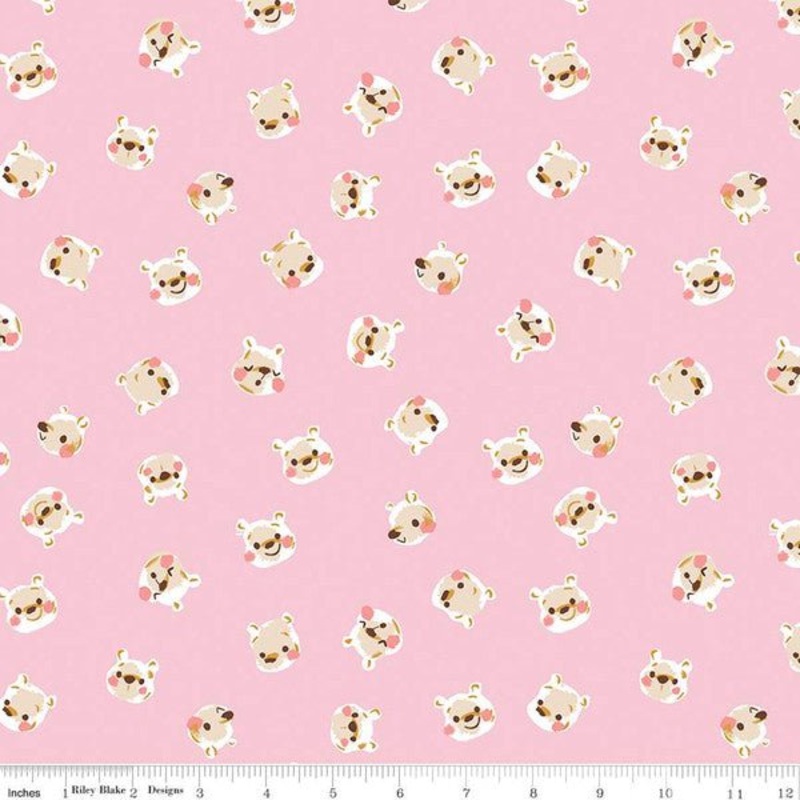100 Aker Woods: Pooh in Pink Yardage