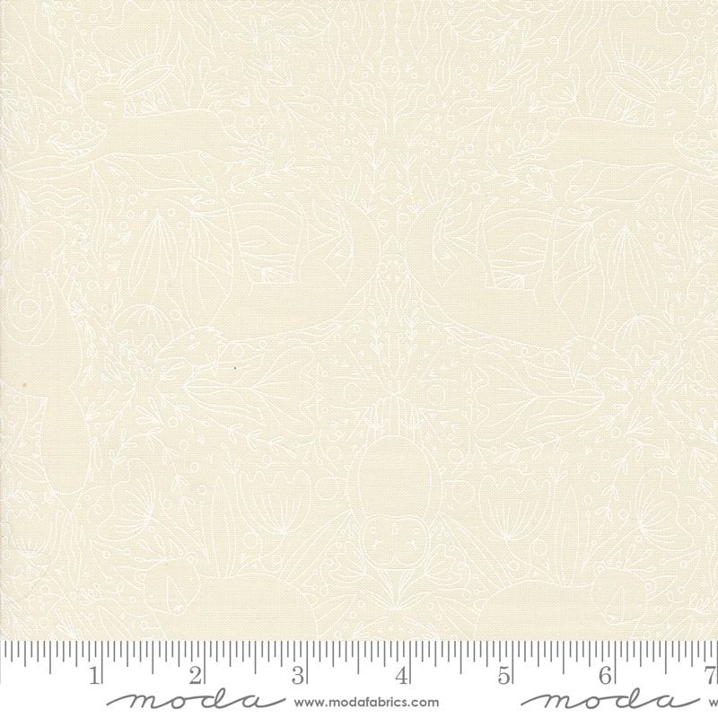 Woodland Wonder: Frolic in White Cloud **ALMOST GONE** Fat Quarter