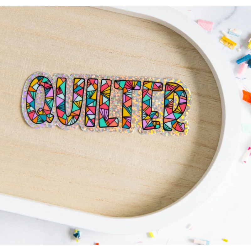 Vinyl Sticker: Geometric Quilter