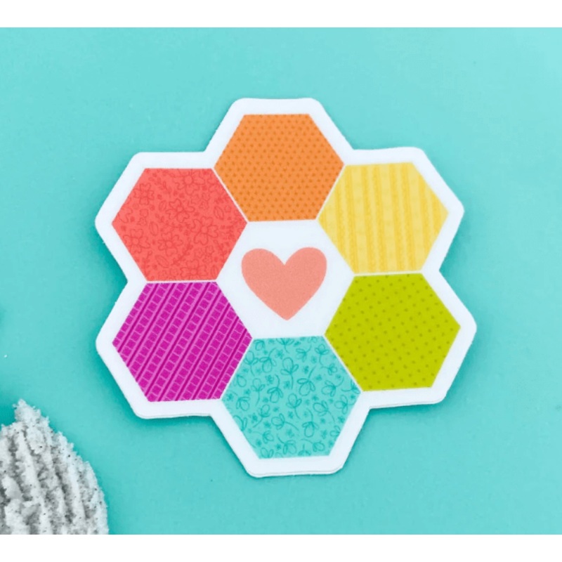 Vinyl Sticker: Rainbow Hexie Love