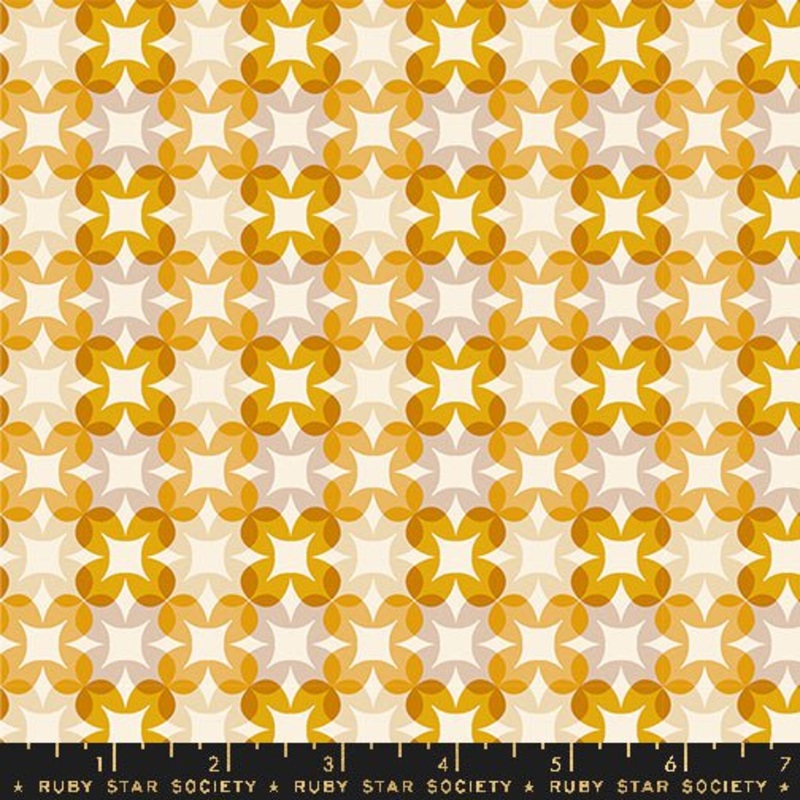 Woodland Park: Flower Plaid in Goldenrod Yardage