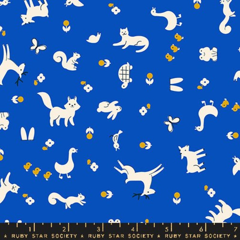 Woodland Park: Menagerie in Blue Ribbon Yardage