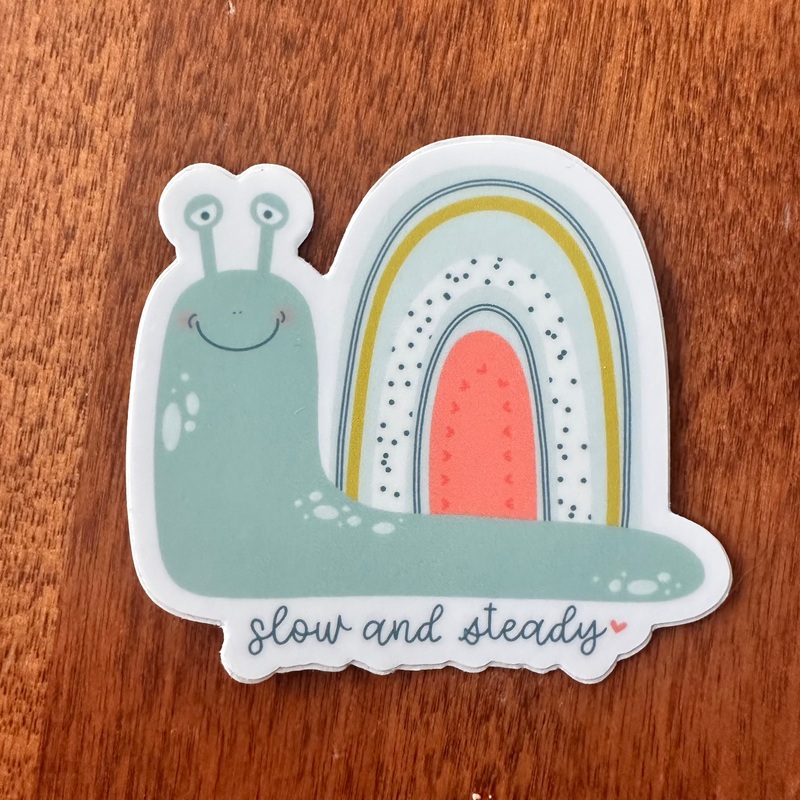 Vinyl Sticker: Slow and Steady Snail