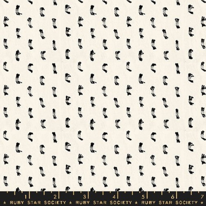Warp & Weft Lucky: Flicker in Natural Black Yardage