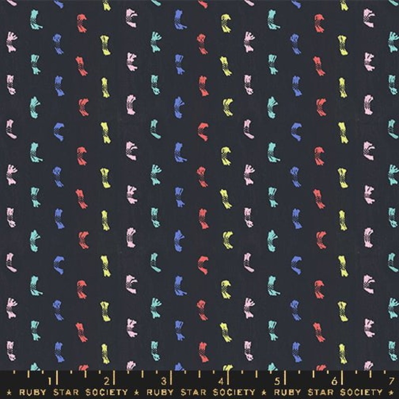 Warp & Weft Lucky: Flicker In Soft Black **ALMOST GONE** Fat Quarter