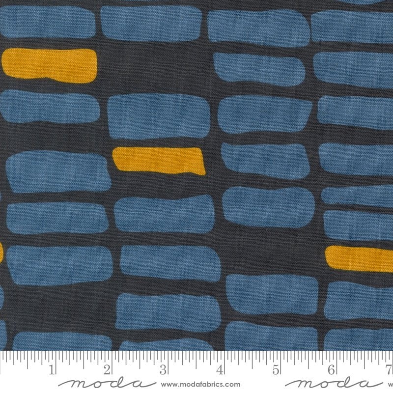 Urban Whisper Canvas: Brick in Navy Yardage