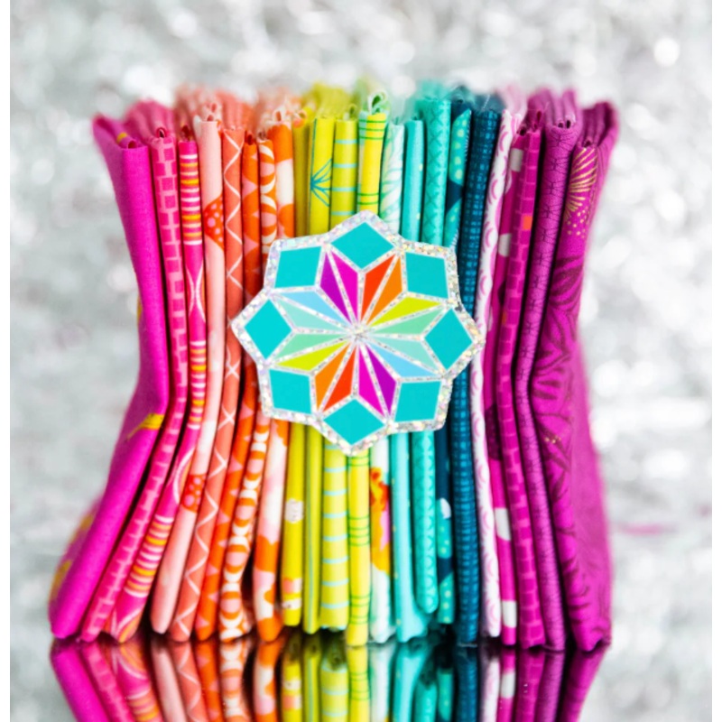 Vinyl Sticker: Neon Glitter Star