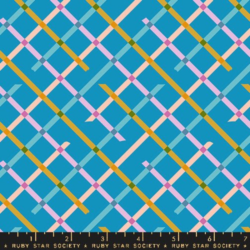 Washi Plus: Off Grid in Bright Blue Yardage