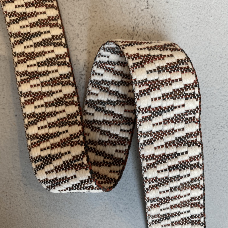 Zig Zag Webbing: Natural & Cranberry Rainbow