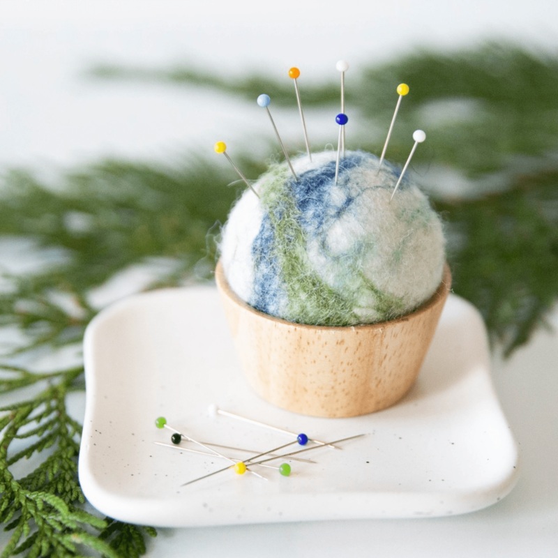 Wooly Sheep Dots Pin Cushion