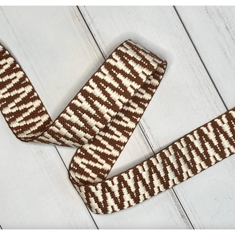 Zig Zag Webbing: Caramel & Natural