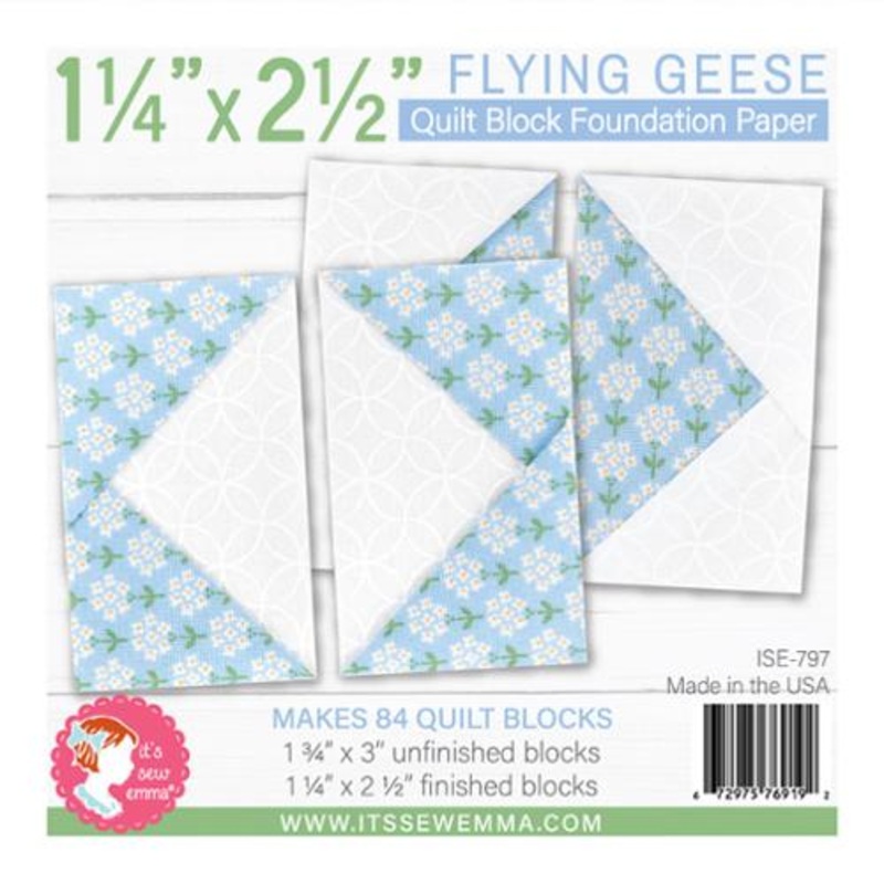 1.25″ x 2.5″ Flying Geese Foundation Paper Tablet