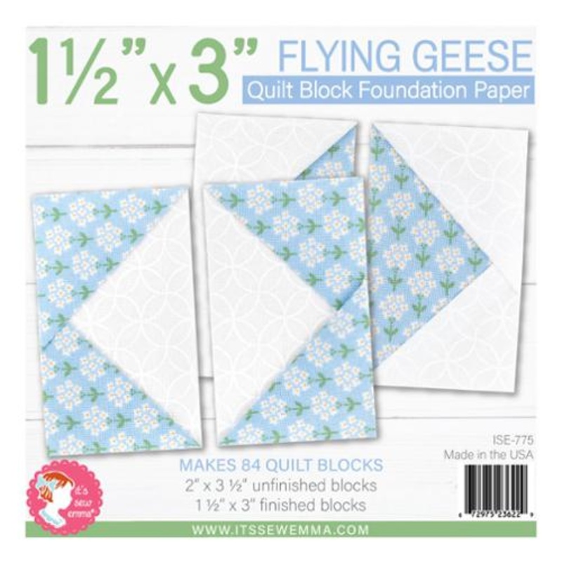 1.5″ x 3″ Flying Geese Foundation Paper Tablet