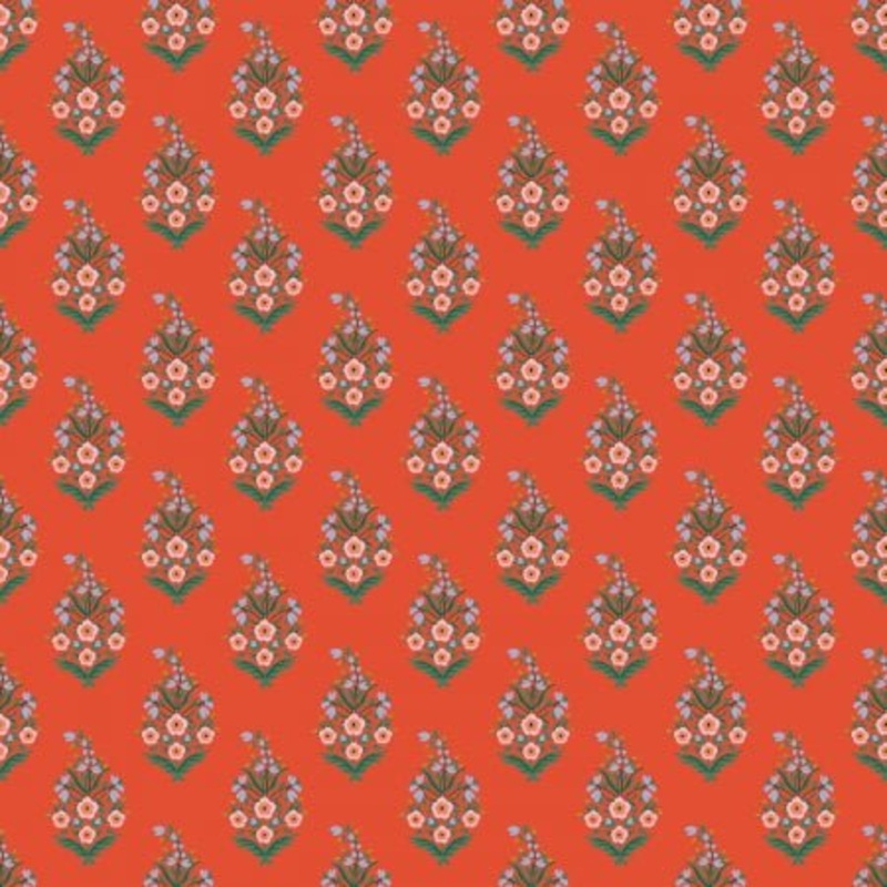 Vintage Garden: Paisley in Red Yardage