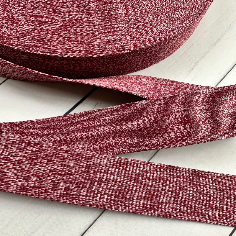 Webbing: Heather in Cranberry
