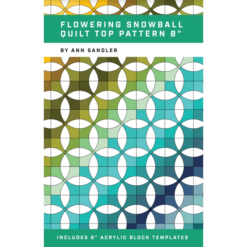 Wholesale 8″ Flowering Snowball Quilt Pattern & Rulers