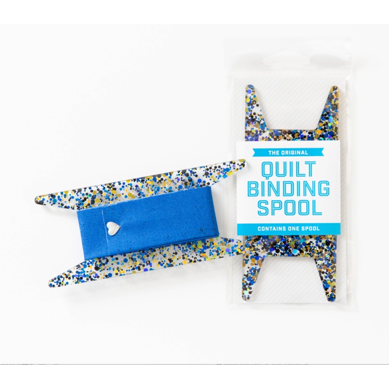 Wholesale Binding Spools: Blue/Black Glitter