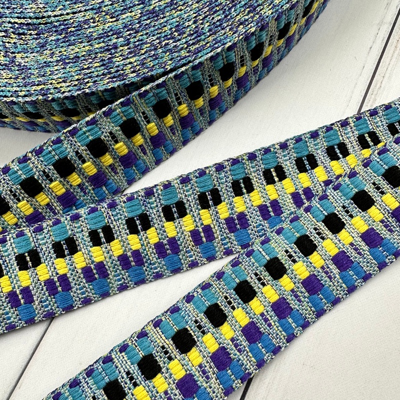 Zig Zag Webbing: Blue Tang