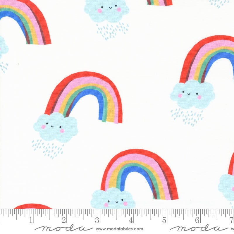 Whatever the Weather: Papercut Rainbows in Cloud Yardage