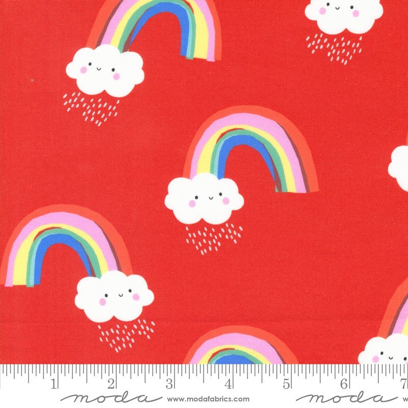 Whatever the Weather: Papercut Rainbows in Rose Yardage