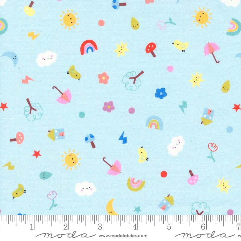 Whatever the Weather: Polka Dots in Rain Yardage