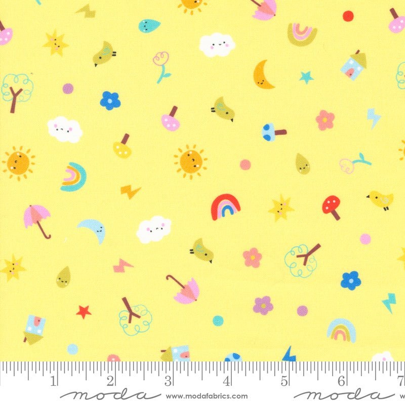 Whatever the Weather: Polka Dots in Sunshine Yardage