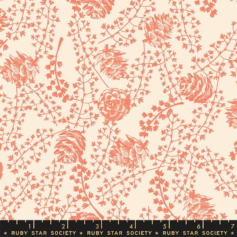 Winterglow: Winterpine in Papaya Yardage