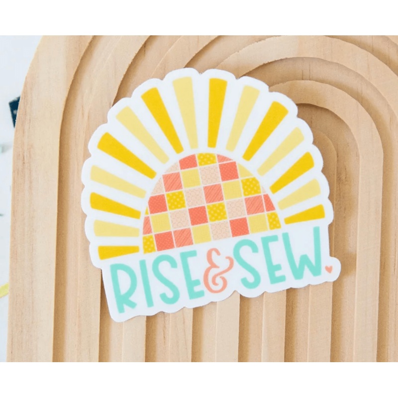Vinyl Sticker: Rise & Sew
