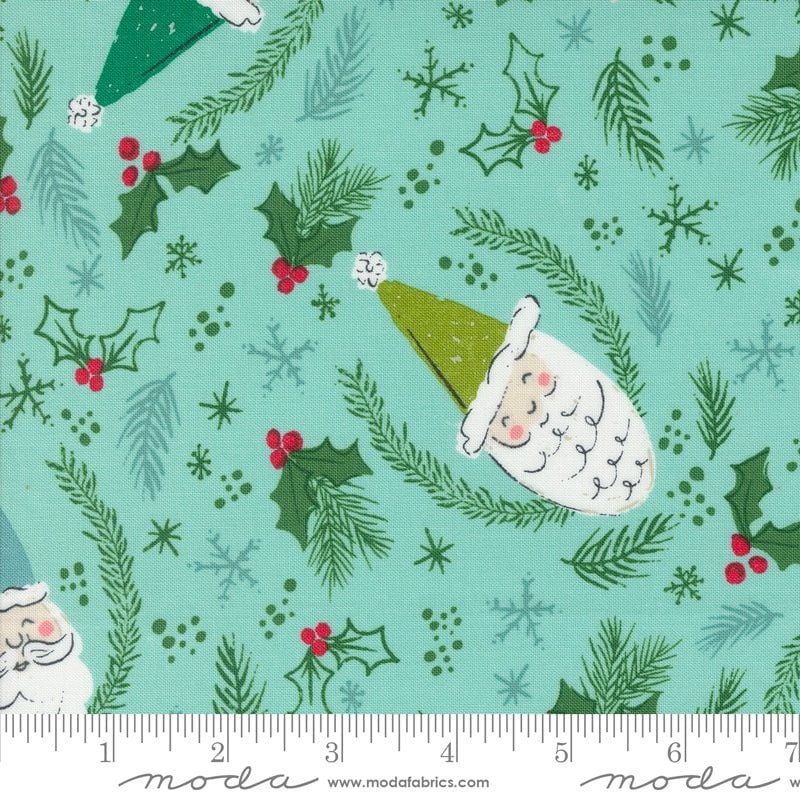 Wonderland: Jolly St Nick in Icicle **ALMOST GONE** Fat Quarter