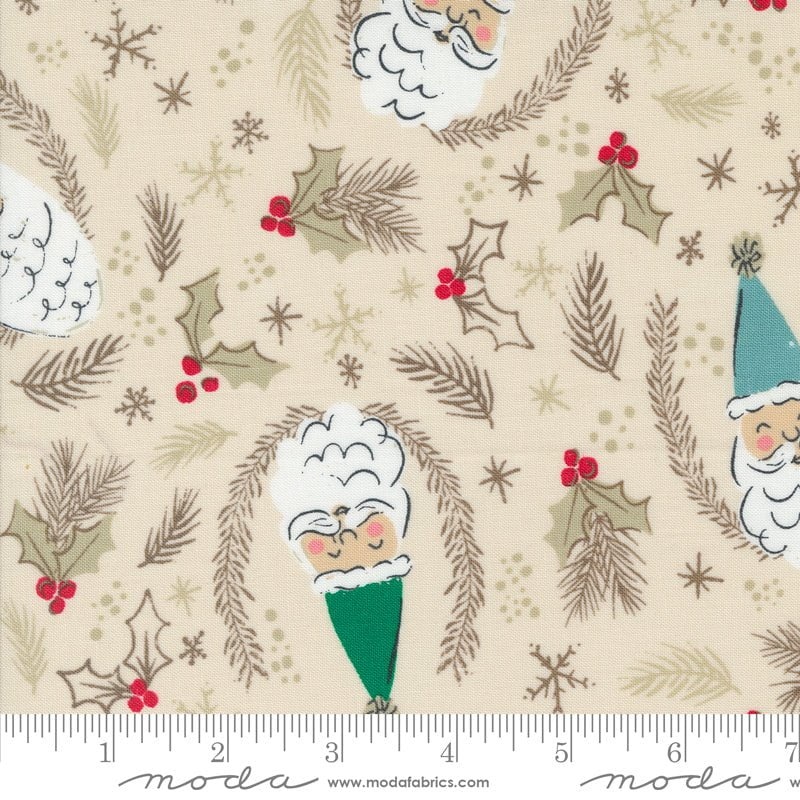 Wonderland: Jolly St Nick in Natural **ALMOST GONE** Fat Quarter
