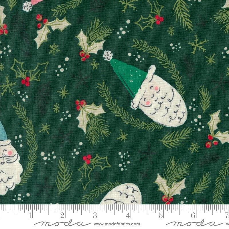 Wonderland: Jolly St Nick in Pine Yardage