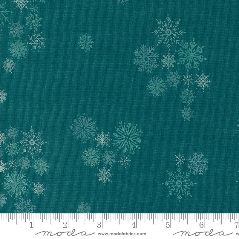 Wonderland: Snowflake in Teal Yardage