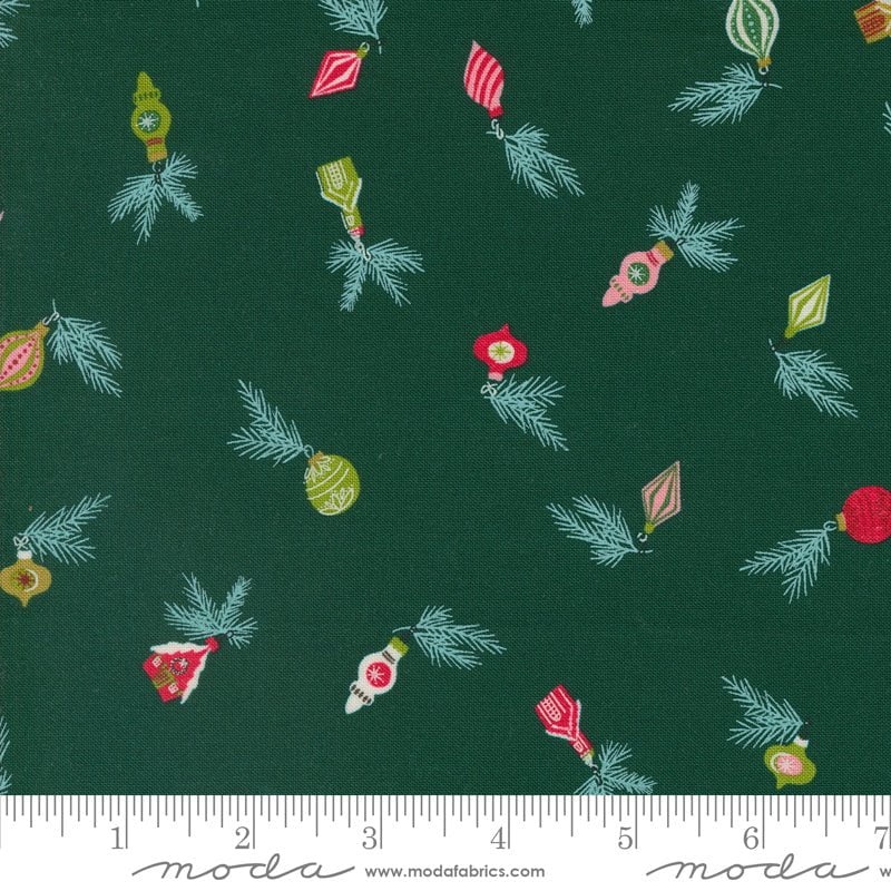 Wonderland: Vintage Baubles in Pine**ALMOST GONE** Fat Quarter