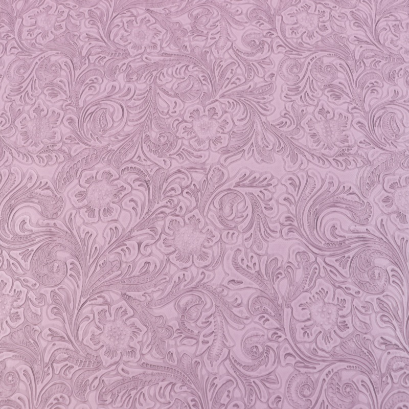 Precut Vinyl – Western Floral Faux Leather – Lavender WF-109 – 18″x27″