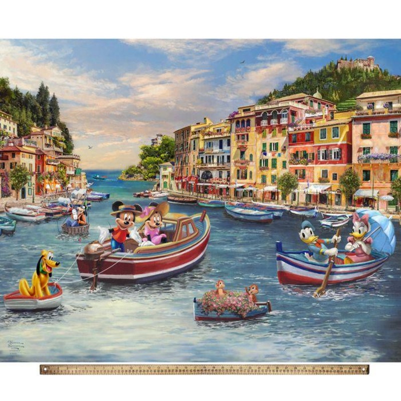 Disney-Mickey & Minnie In Italy 36″ Panel DS-2268-4C