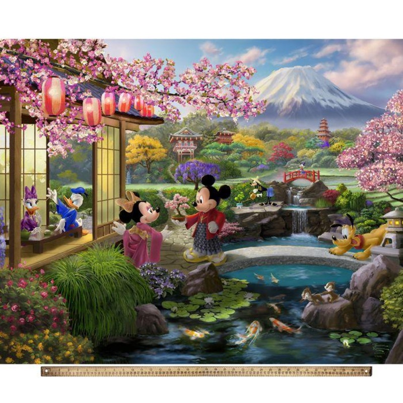 Disney-Mickey & Minnie In Japan 36″ Panel DS-2266-4C