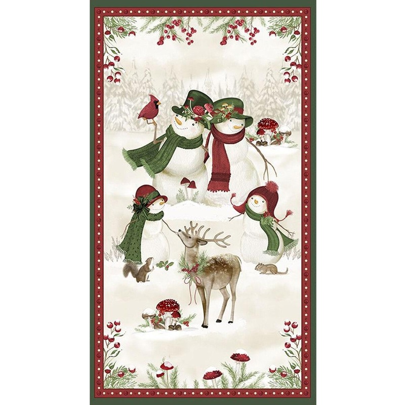 Woodland Snowmen-24″ Panel 3017-27732-273