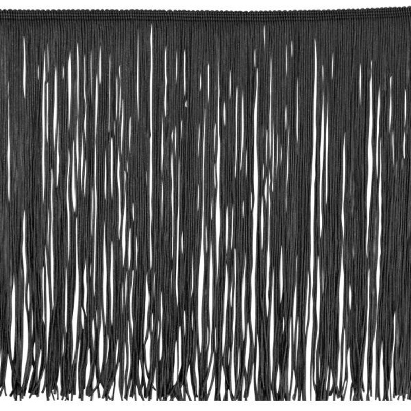 12″ Chainette Fringe Trim Black IR6640BK