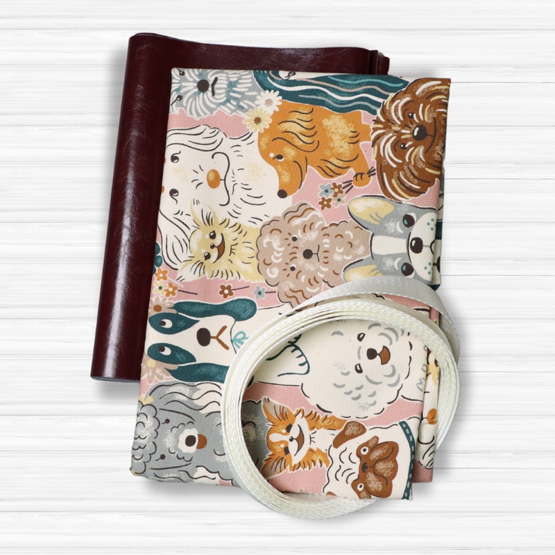 Easy Tote Bag Fabric Kit – Retro Doggo