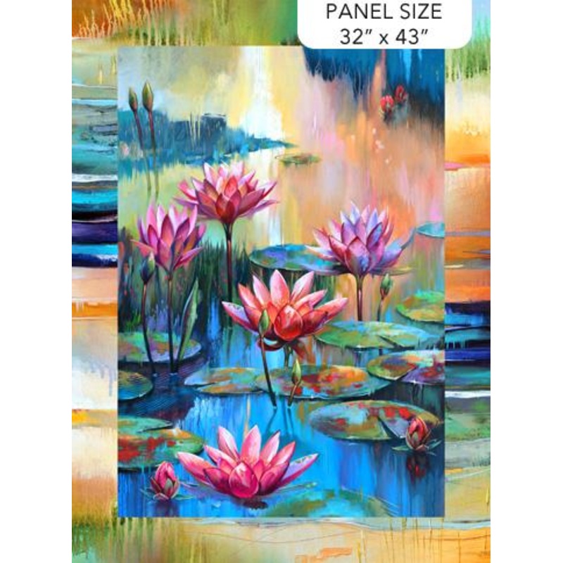 Lotus-33″ Lotus Panel Dark Blue Multi DP28420-46