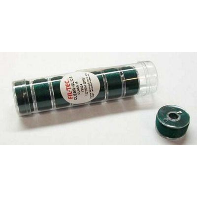 Fil-Tec Clear Glide Tube Green Class 15 Prewound Bobbin Tube