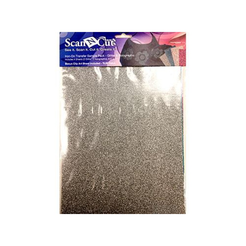 Scan-N-Cut Iron-On Sample Pack – Glitter/Hologram CATSP01