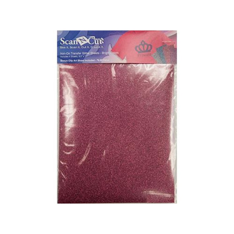 Scan-N-Cut Iron-On Sheets – Glitter Brights 4 Colors CATG02