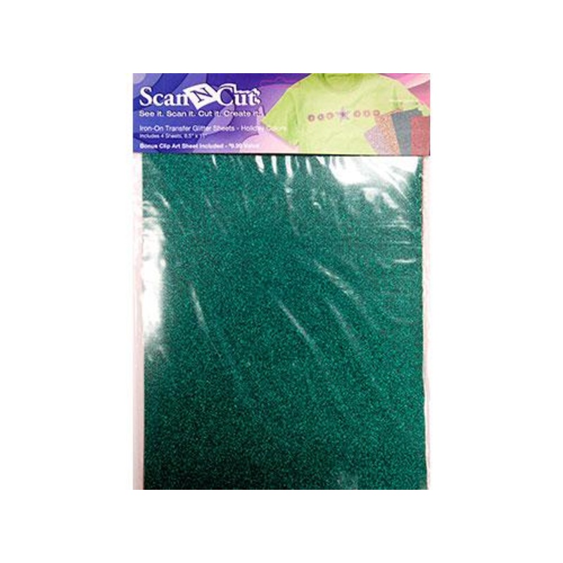 Scan-N-Cut Iron-On Sheets – Glitter Holiday 4 Colors CATG03