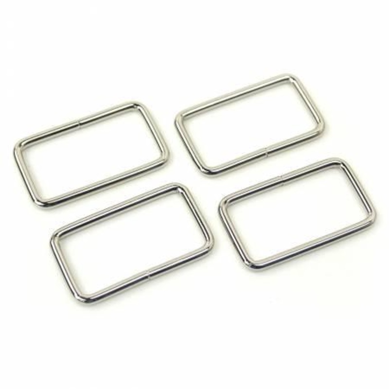 4 Rectangle Rings 1.5″Nickel