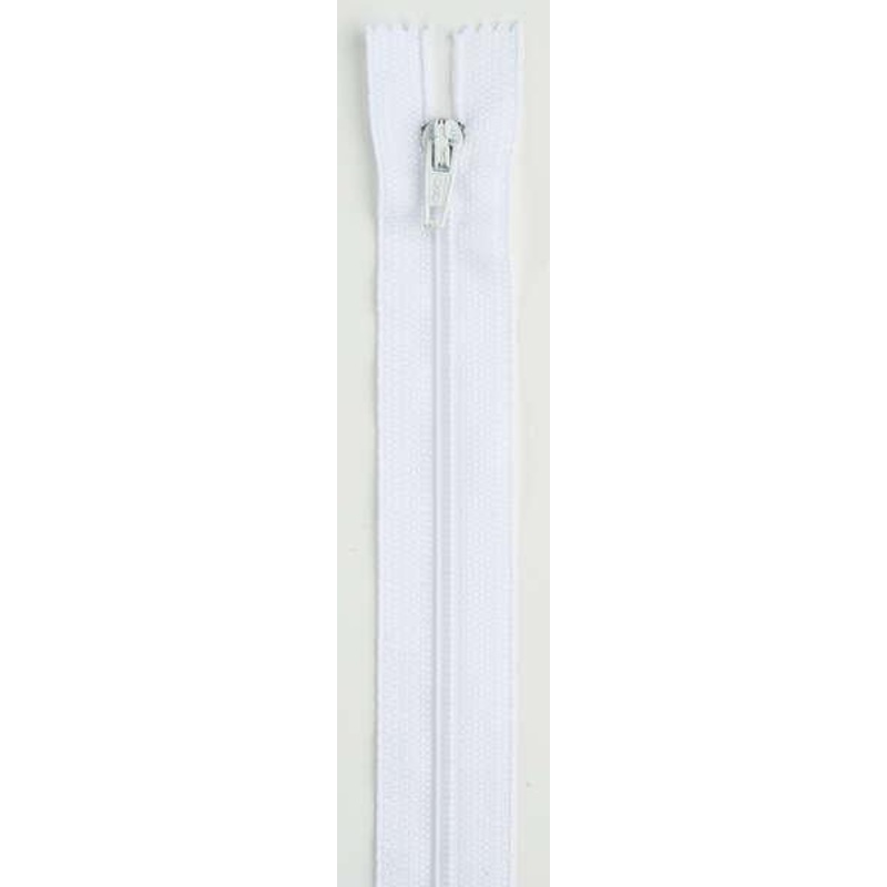 All-Purpose Polyester Coil Zipper 12in White – F7212-WHT