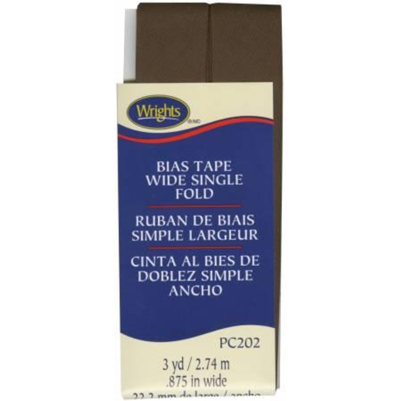 Wide Single Fold Bias Tape Mocha-  117202765