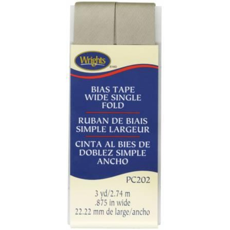 Wide Single Fold Bias Tape Taupe-  117202033