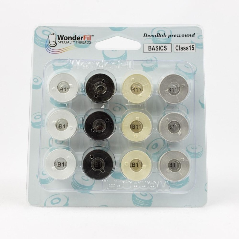 Wonderfil DecoBob Prewound Set Class 15  Basic DBP15-BASIC